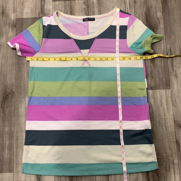 SHOP BASIC Stripped Soft Comfortable T-Shirt Large - Picture 3 of 7